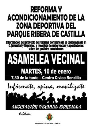 Asamblea Vecinal: Reforma y acondicionamiento de la zona deportiva del parque