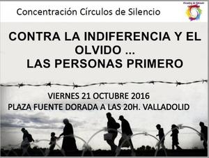 Circulos de Silencio: Contra la indifencia y el olvido...las personas lo primero