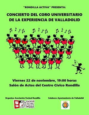 Actuación del coro universitario de la experiencia de Valladolid