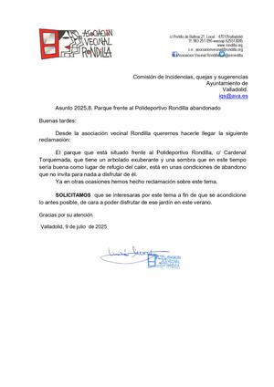 sugerencias y reclamaciones julio 2025