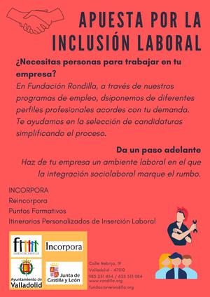 Apuesta por la inclusión laboral con Fundación Rondilla