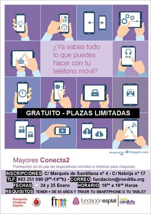 Mayores Conecta2: Formación en el uso de dispositivos móviles e internet para mayores