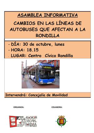 Asamblea Informativa sobre cambio de las líneas de Autobuses