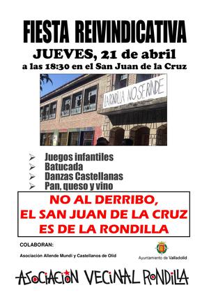 Fiesta Reivindicativa en el San Juan de la Cruz. Jueves, 21 de Abril