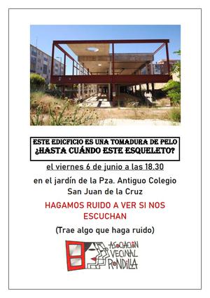 La AV Rondilla convoca una cacerolada para exigir que se termine el edificio de la Seguridad Social